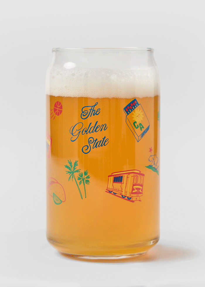 California Icons Can Glass