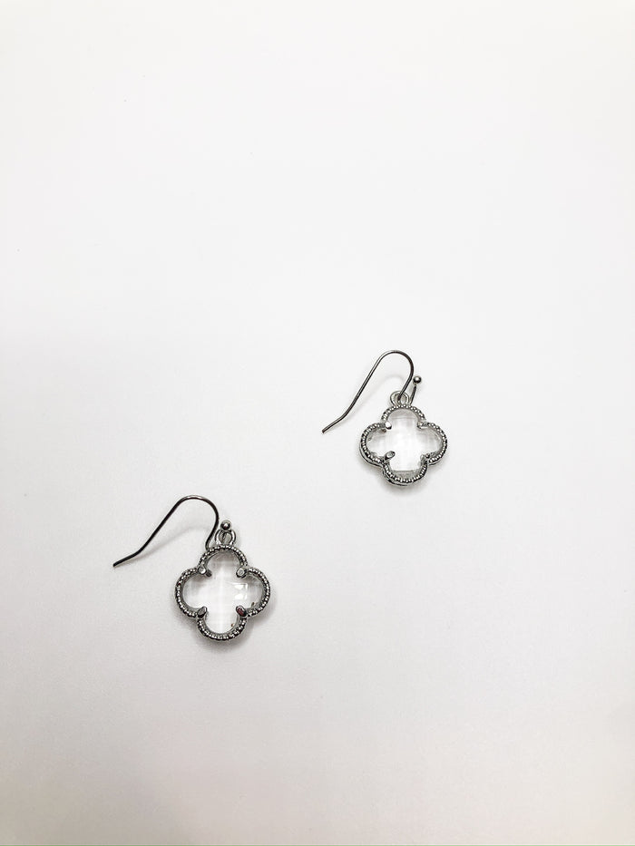 Cammi Clover Earrings - gold and silver