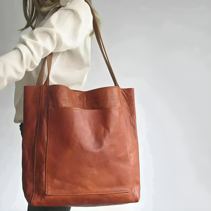 Carol - Modern Chic Vegan Leather Tote Bag