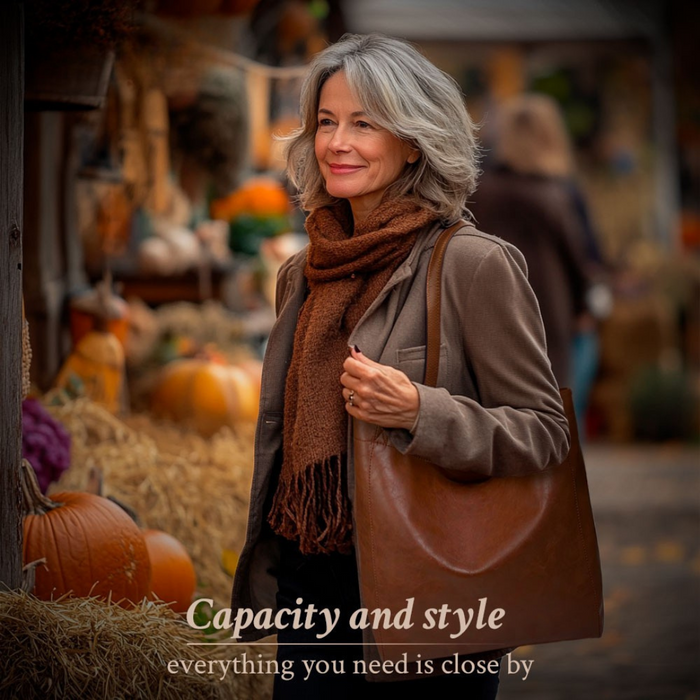 Carol - Modern Chic Vegan Leather Tote Bag