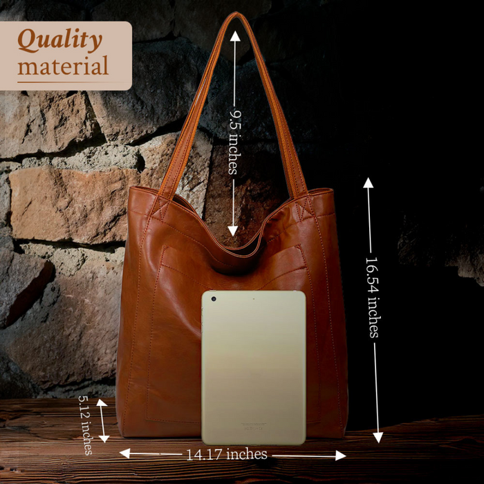 Carol - Modern Chic Vegan Leather Tote Bag