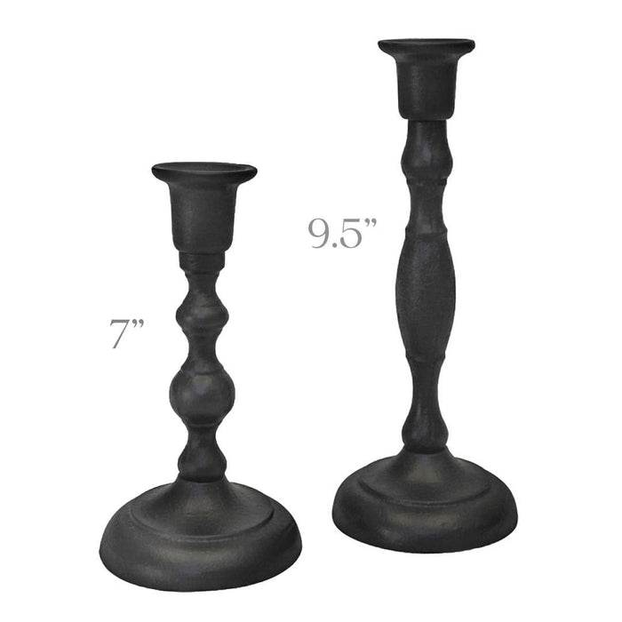 Cast Iron Taper Candle Holders - Heirloom Quality, Handmade