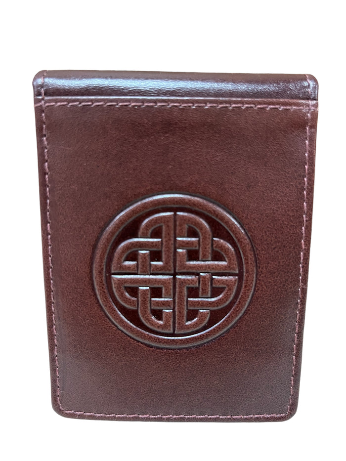 Celtic Knotwork Leather Money Clip