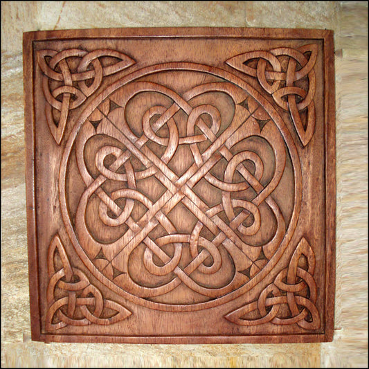 Celtic Knotwork Plaque Wood Carving