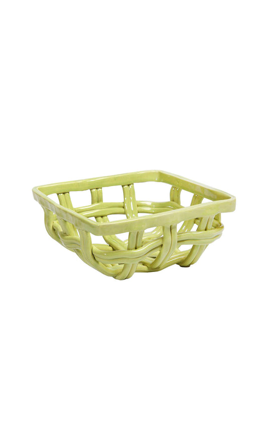 CERAMIC BASKET GREEN