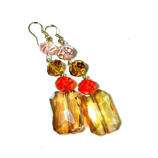 Style the Champagne Long Dangle Earring exclusively at Born To Glam