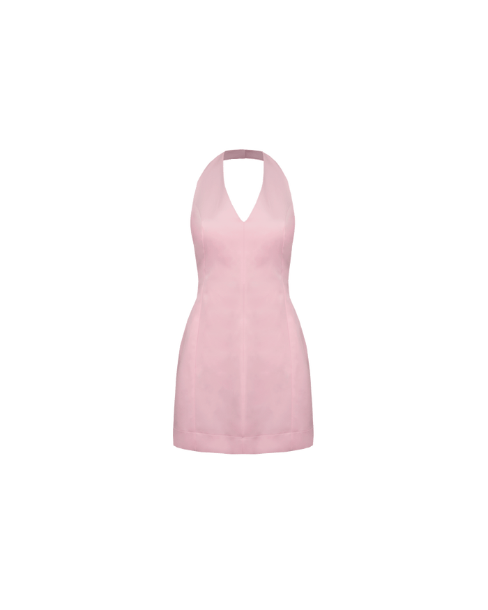 CHER HALTER MINI DRESS SOFT PINK