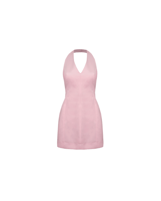 CHER HALTER MINI DRESS SOFT PINK