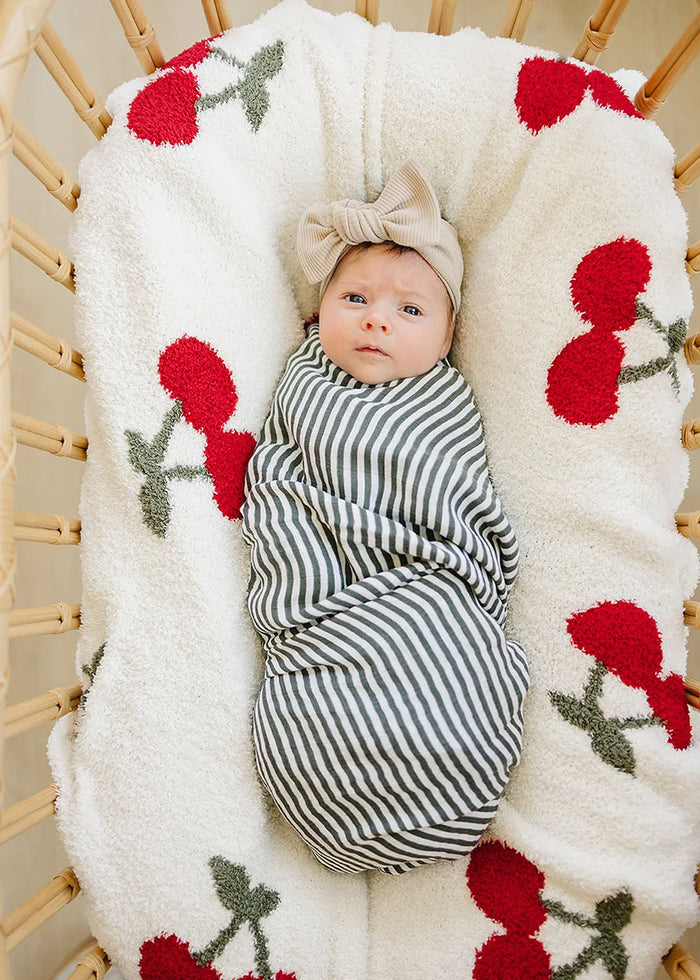 Cherry Plush Baby Blanket