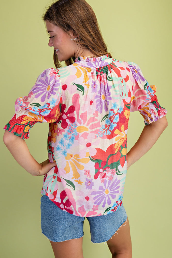 CHESLEY CHERRY MIX BLOUSE