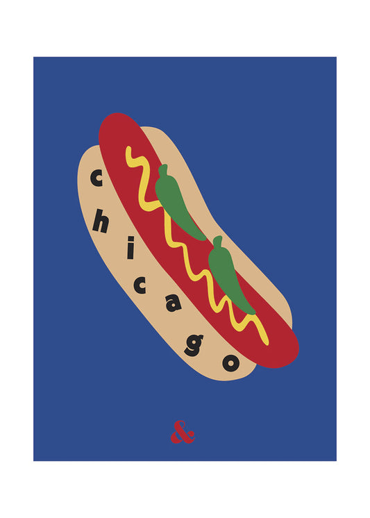 Chicago Hot Dog Poster