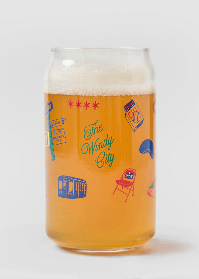 Chicago Icons Can Glass