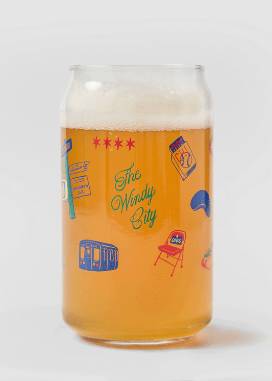 Chicago Icons Can Glass