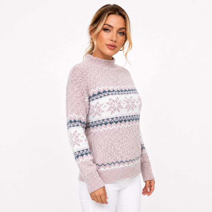 Women’s winter pullover sweater with relaxed fit