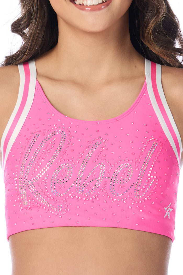 Claire Sports Bra in Electric Pink