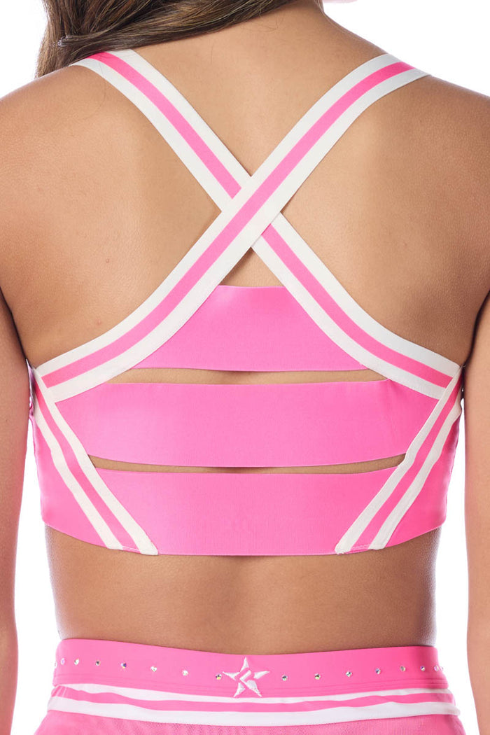 Claire Sports Bra in Electric Pink