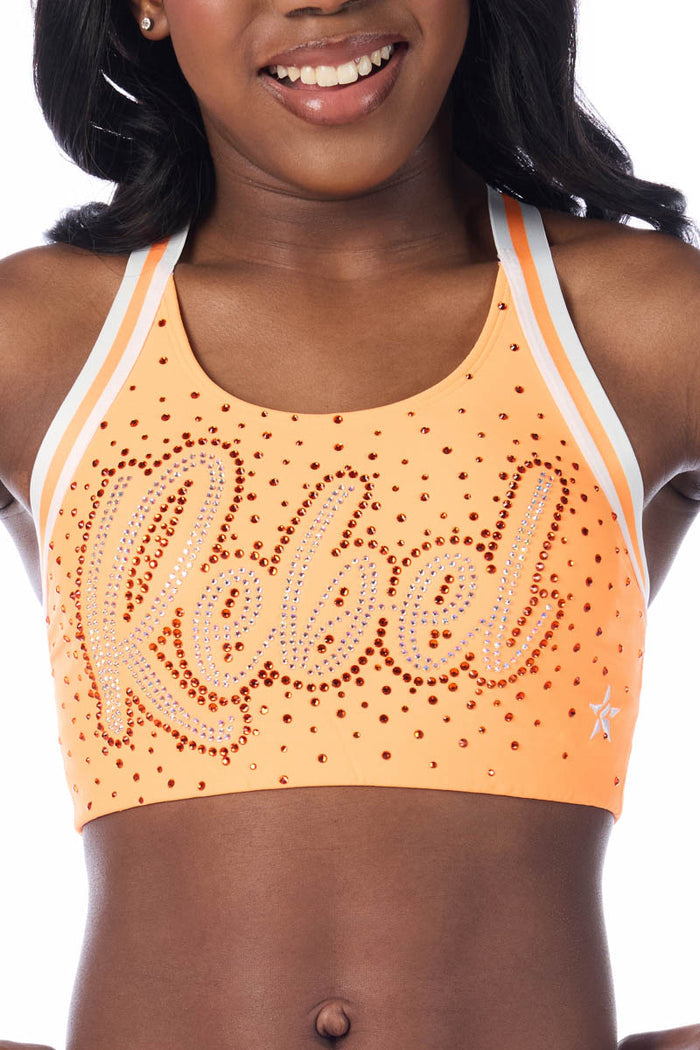 Claire Sports Bra in Tangerine