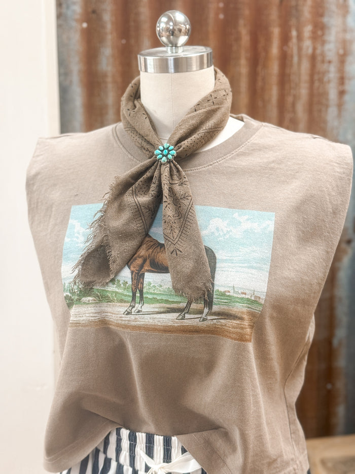 CLASSIC PRINT BANDANA, CHOCOLATE