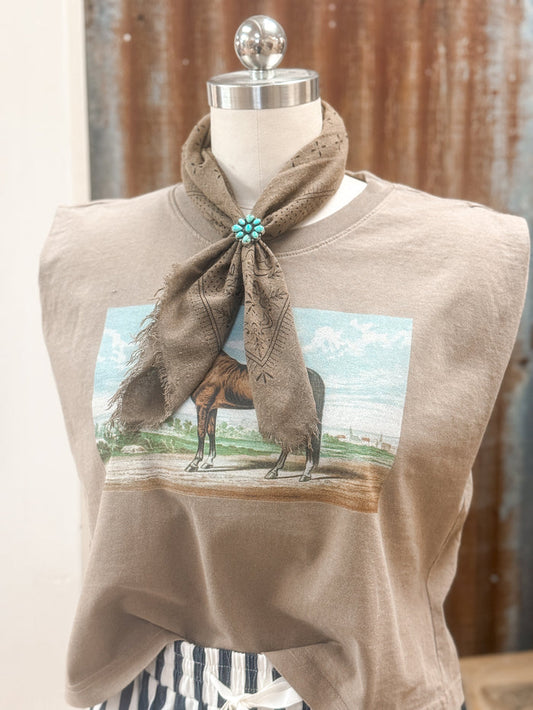 CLASSIC PRINT BANDANA, CHOCOLATE