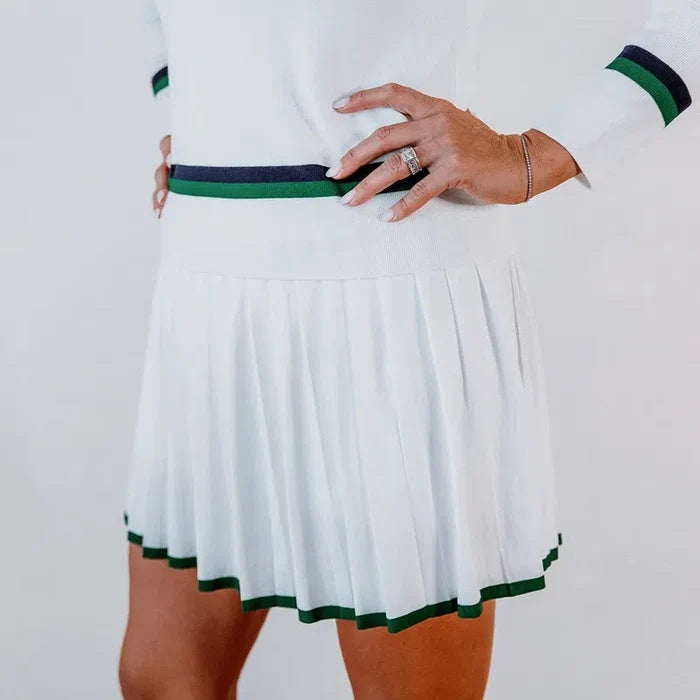 Club Special Details Skort - White/Green