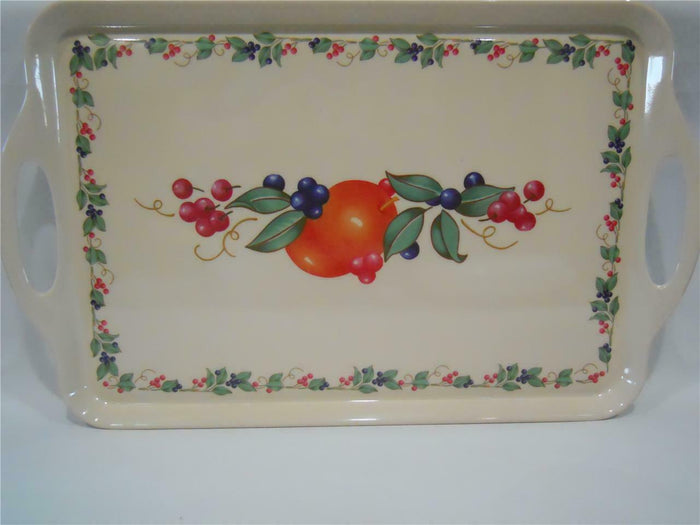 Corelle ABUNDANCE Fruit Sandstone Melamine RECTANGULAR TRAY Serving 19 x 11