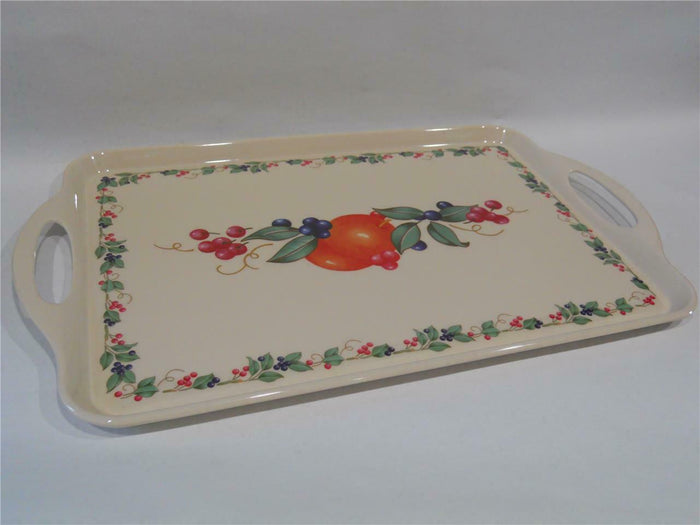 Corelle ABUNDANCE Fruit Sandstone Melamine RECTANGULAR TRAY Serving 19 x 11
