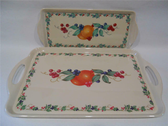 Corelle ABUNDANCE Fruit Sandstone Melamine RECTANGULAR TRAY Serving 19 x 11