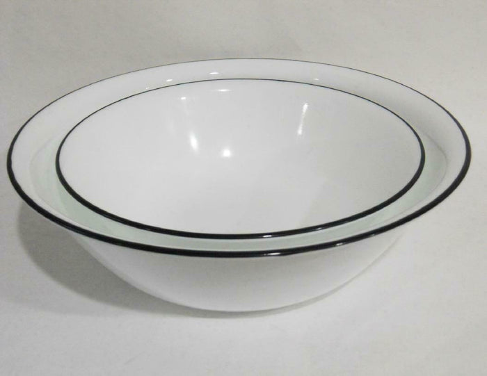 Corelle BLACK RIM Choice: 1 Qt or 2 Qt SERVING BOWL *Cafe, Night, Lace, Beads