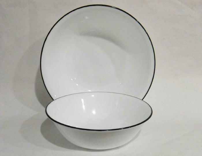 Corelle BLACK RIM Choice: 1 Qt or 2 Qt SERVING BOWL *Cafe, Night, Lace, Beads