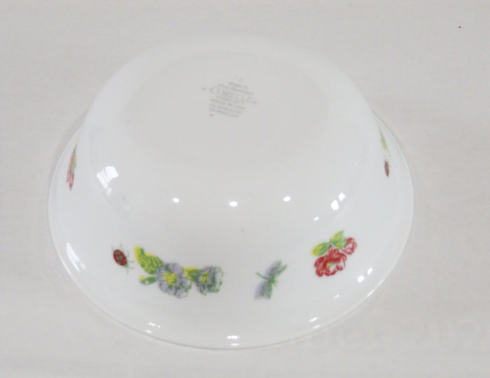 Corelle CAMELLIA 18-oz Coupe SOUP CEREAL BOWL Dragonfly Bees Ladybugs Floral
