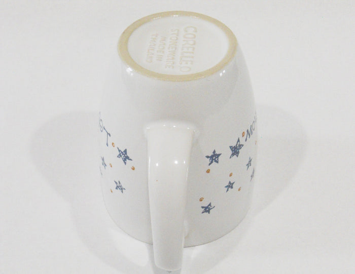 Corelle FROSTY MORN Snowmen 11-oz STONEWRE MUG Christmas Winter Snow Snowman