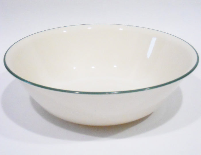 Corelle GARDEN HOME 1-Qt SERVING BOWL Vegetable Salad Sandstone Green Rim
