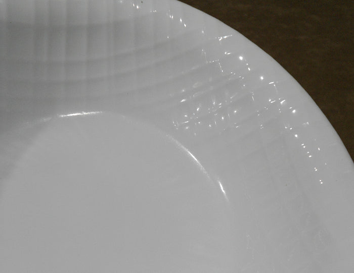 ❤️ Corelle LINEN WEAVE 19-oz Soup Salad CEREAL BOWL 7.25" *White Woven Embossed