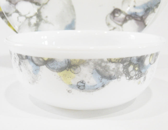 CORELLE LUMOS 16-oz SOUP Cereal BOWL 5.75"  *Muted Gray Yellow Purple Blue