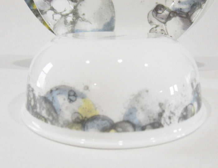 CORELLE LUMOS 16-oz SOUP Cereal BOWL 5.75"  *Muted Gray Yellow Purple Blue