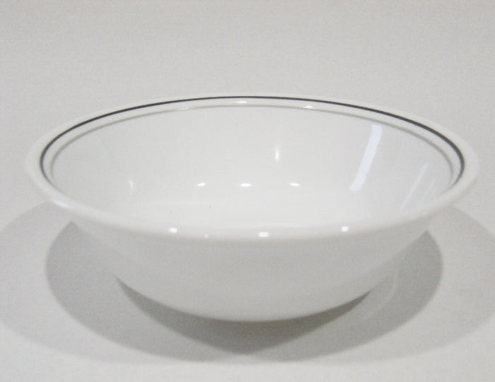 Corelle MISTY LEAVES 18-oz SOUP Cereal SALAD BOWL *Double Gray Grey Stripe Bands