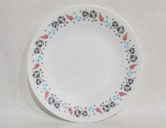 ❤️ Corelle NORDIC BLOOM 6 3/4" Appetizer PLATE Bread Dessert *Ansa Floral Rasberry Teal