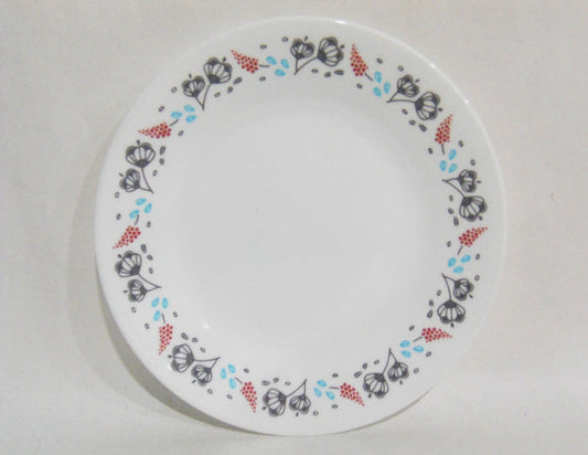 ❤️ Corelle NORDIC BLOOM 6 3/4" Appetizer PLATE Bread Dessert *Ansa Floral Rasberry Teal