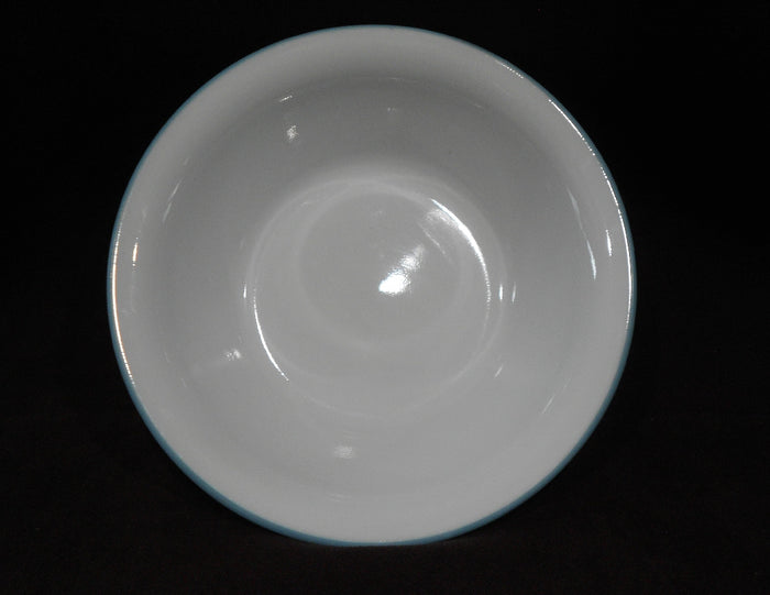 ❤️ Corelle OUTER BANKS 18-oz SOUP BOWL 7.25" Powder Blue Rim / Lighthouse Nautical
