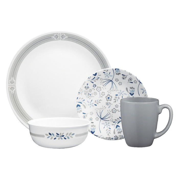 Corelle PRAIRIE GARDEN 10 1/4" DINNER PLATE **Choose: RED or GRAY Framed Rim