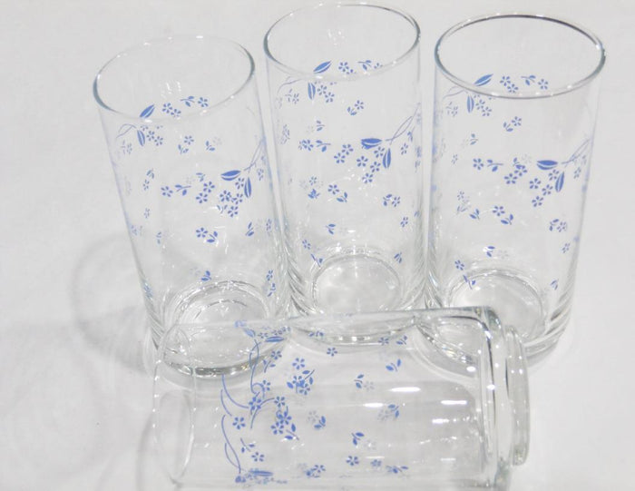 ❤️ Corelle PROVINCIAL BLUE 16-oz GLASSES Iced Tea Tumbler English Garden Floral