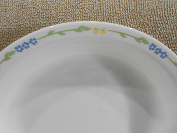 CORELLE SECRET GARDEN Vitrelle Glass PIE PLATE 10.25" Multi Dish Blue & Yellow Floral
