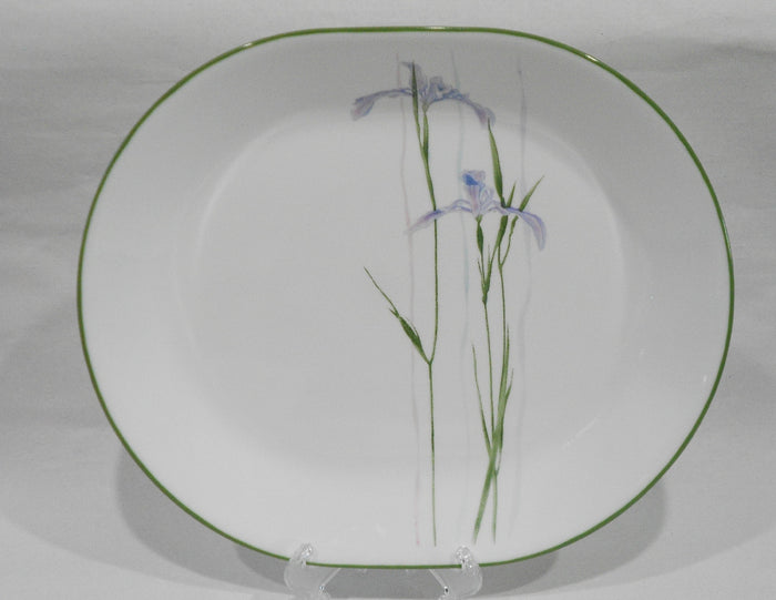 Corelle SHADOW IRIS Choice of: 1-Qt SERVING BOWL or PLATTER *Purple Green Floral