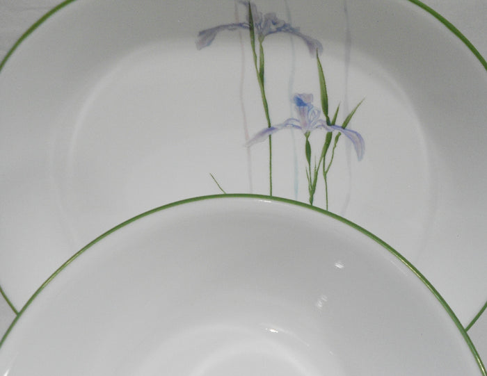 Corelle SHADOW IRIS Choice of: 1-Qt SERVING BOWL or PLATTER *Purple Green Floral
