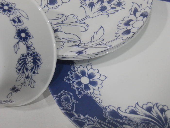 Corelle Signature INDIGO BLOOMS Choose: 11" Dinner OR 8.5 Lunch PLATE *Dark Blue Floral