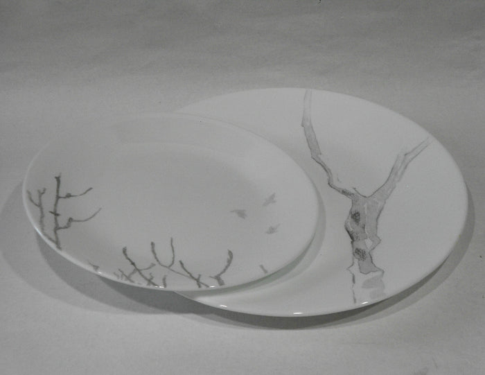 ❤️ Corelle SILVER BIRCH Choose: 11" DINNER or 8.5" LUNCH PLATE / Tree Branches