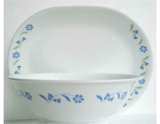 ❤️ Corelle SPRING BLUE *Choose SERVING PLATTER or 1 Qt BOWL Daisy Floral Leaves