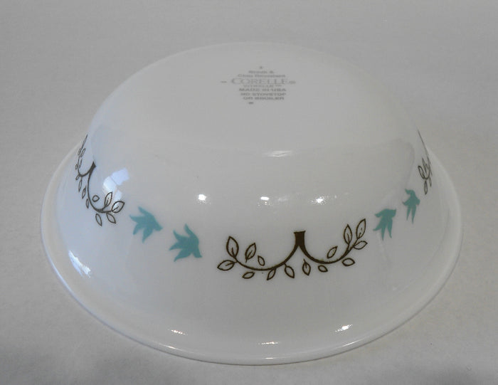 ❤️ Corelle TREE BIRD 10-oz DESSERT BOWL Fruit Sauce Berry NATURE Blue Brown