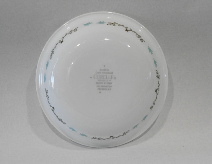 ❤️ Corelle TREE BIRD 10-oz DESSERT BOWL Fruit Sauce Berry NATURE Blue Brown