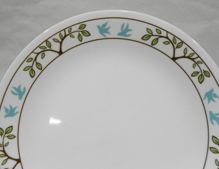 ❤️ Corelle TREE BIRD 8.5" LUNCH PLATE *NATURE Fluttering BLUE BIRDS Green Brown
